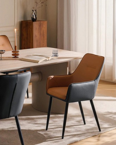 Maxine faux leather dining - maxine,
