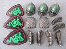 Playmobil Castle/Knight spares for figures:  Dragon helmets, shields, armour