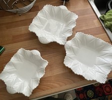 Set of Shelley Dainty White square bonbon sweet dish 1930s fine bone china