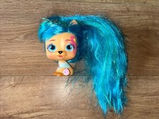 VIP Pets Surprise Pink Long Hair Reveal Doll Purple Dog Puppy 4" tall IMC Toys