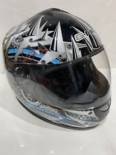 G-mac Pilot Graphic Motorcycle Helmet FF336 Size M with Dust Bag Great Condition