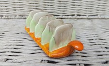 Shelley Antique Orange Harmony Drip Ware Toast Rack c.1935