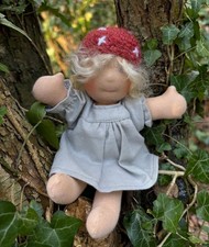 Bamboletta tiny toadstool elf  child of the Forrest style Waldorf Doll new 