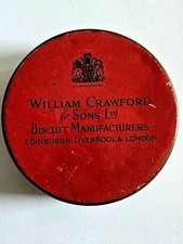 William Crawford & Sons Ltd 1937 Royal Commemorative tin 3.25x 1.25 inches