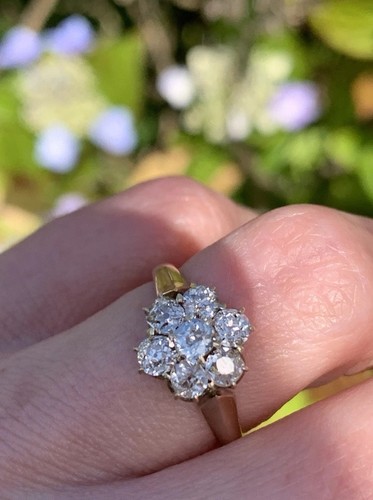 18ct gold antique diamond - antique,