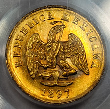 1897 Go R Mexico Gold 1 Peso