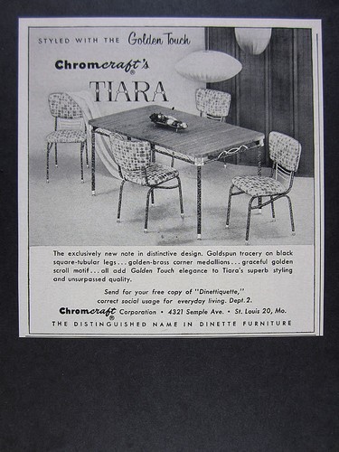 1956 chromcraft tiara table - chromcraft,