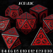 Poly DND Dice Set Red
