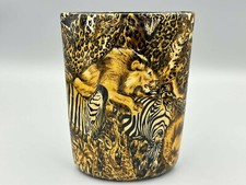 Collage Safari Collection Patchwork Wild Animals Vase.