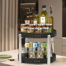 Rotating Spice Rack Spice Jars Tidy Bottle Perfume Holder Home Storage Container