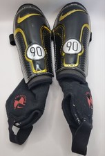 Vintage Nike Total 90 T90 Black And Gold Shin Pads Size L