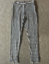 Topshop Black & White Checkered Trousers Size 10