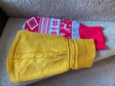 Knitted Dog Jumpers x 2 -