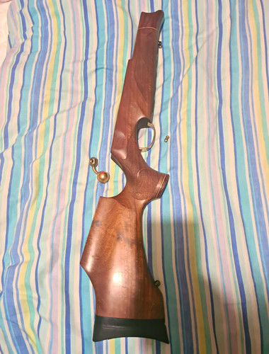 Wooden rifle stock with - stock,