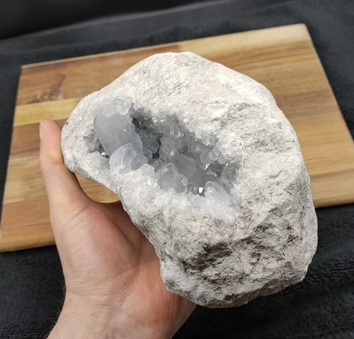 Pale celestite geode cluster - geode,