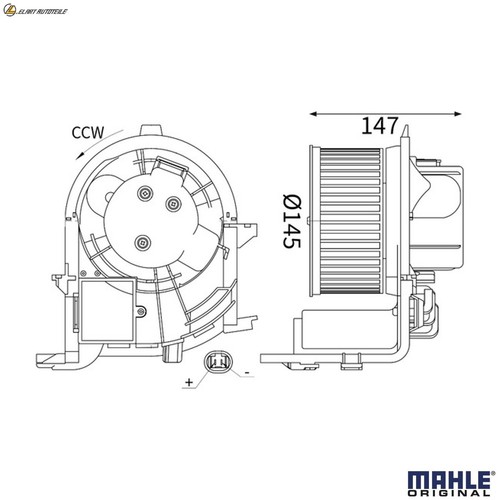 Interior blower from 417 000s - from,