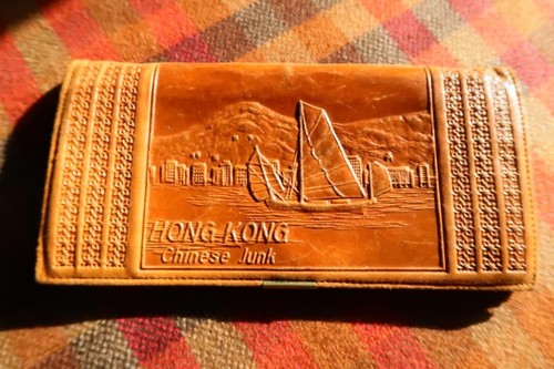 Vintage leather long wallet - vintage,