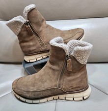 Skechers Synergy Collab 44779 Ladies Ankle Boots Tan Brown Zip UK Size 7/EU 40