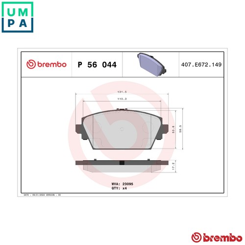 Brake pad set disc - pad,