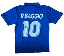 ROBERTO BAGGIO Hand Signed RETRO OFFICIAL Italy Home Shirt WORLD CUP 1994 RARE