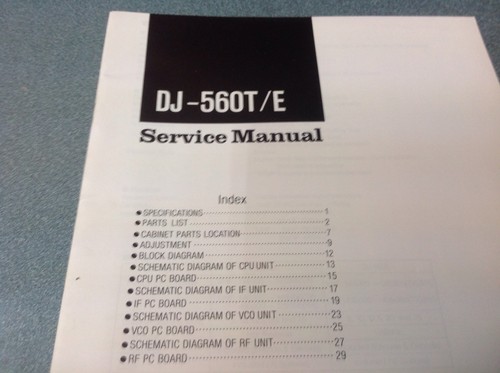 Alinco dj560t service - dj560t/e,