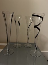 Vintage set of 4 Jazz champagne flutes, 250ml