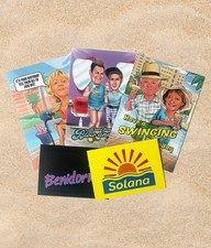  Benidorm Greeting Cards  Madge, Kenneth & Liam, Donald & Jacqueline + Postcards