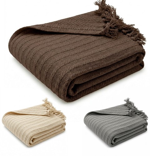 Cable knit throw - cable, blanket
