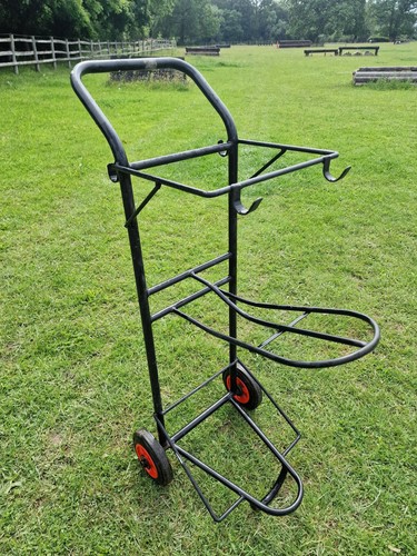 Free standing saddle rack - saddle, on