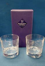 2 x - Edinburgh Crystal Skibo Whisky Tumblers in original box