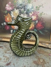 Price Kensington Mid-Century Green Glazed Pottery Seahorse Jug