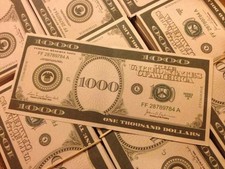 James Bond Casino Royale (2006) Original Movie Prop 1000 Dollar Bank Note  - 007