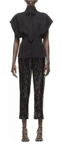 Zara cropped stretch sequin - zara,