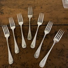 Christofle 7 Silver Plated Forks 
