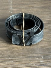 Genuine Louis Vuitton Graphite Damier Belt 105cm 34-38 Ideal I Say. Well Used 