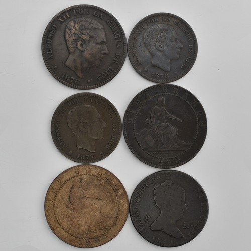 1880s spanish coin - 6x,