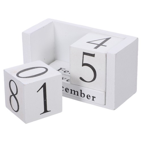 Wood block perpetual calendar - perpetual,