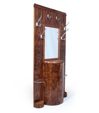 Art Deco Figured Walnut Hall Stand, 1930s