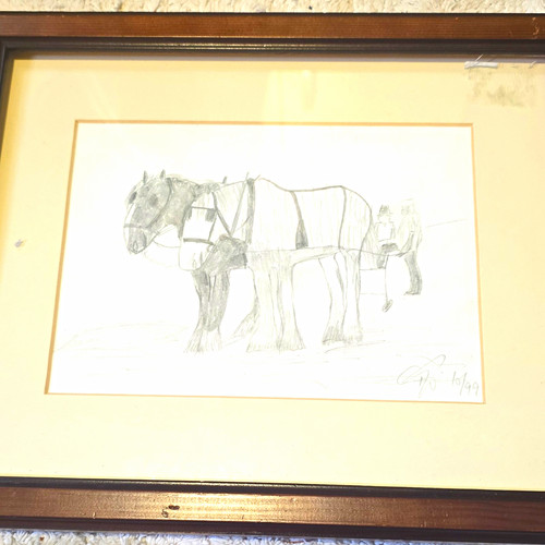 Signed pencil paper realism - signed,