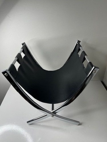 Chrome and black faux - and,
