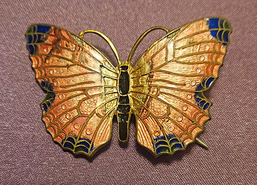 Antique gold tone orange - tone,