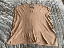 Ladies Size XS ATMOSPHERE Brown Sleeveless Unusual Loose Jumper