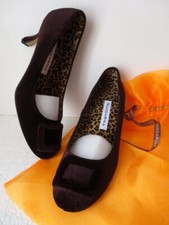 NEW MANDARINA Plum Velvet Regency Style Buckle Court Shoes UK Size 5