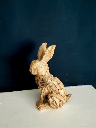 Tiny bunny ornament - ornament, driftwood