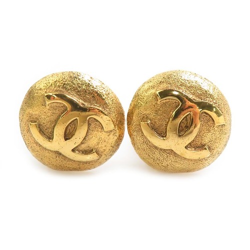 Auth chanel logo earrings - chanel, cc