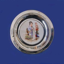 Solid Silver & Porcelain Dish