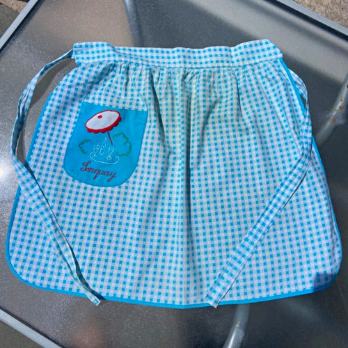 Blue white gingham - blue,