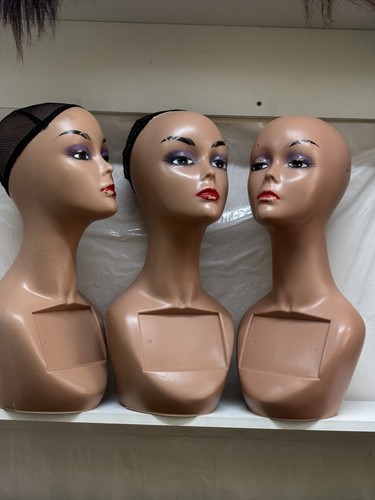 Mannequin head for - 3, wigs/