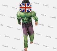 2025 Deluxe Incredible Hulk Age Boys Fancy Dress Kids Marvel Avengers Costume