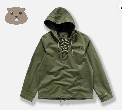 Hooded deck jacket smock men - hooded,